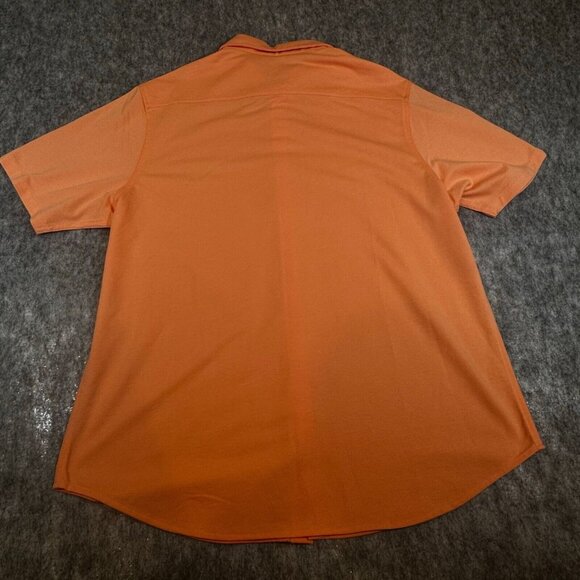 NWT Caribbean Men's Peach Button-Down Shirt XL 57% Cotton 43% Polyester Dillards - Picture 7 of 7